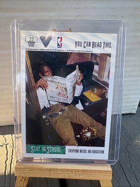 MICHAEL JORDAN 'Stay in School' Trading Card -  1991 upper deck